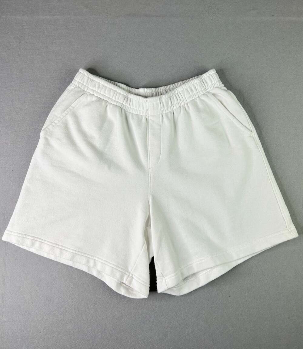 Aerie White French Terry Sweat Shorts Small Elastic Waist Lounge Pockets